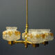 Scandinavian chandelier polished brass