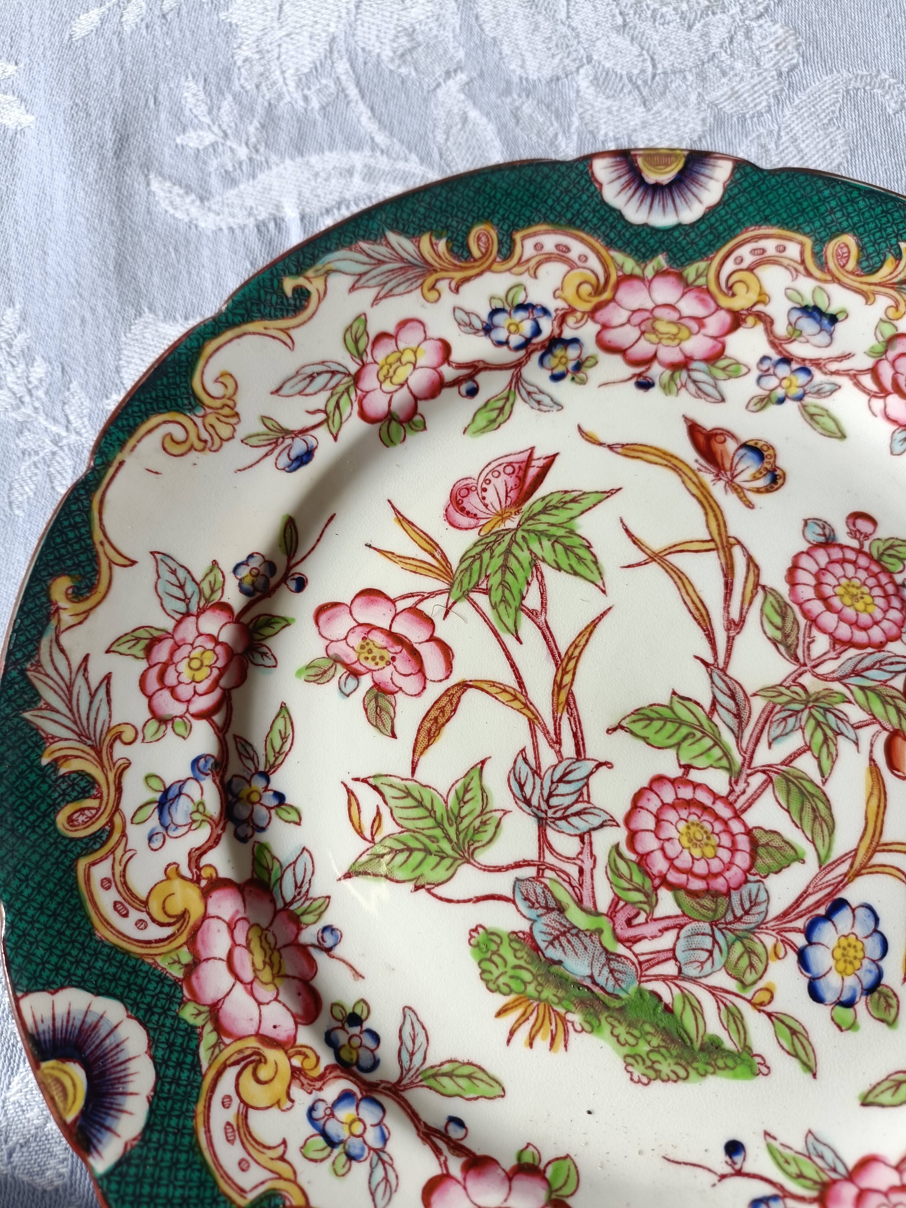 7 assiettes Sarreguemines Minton