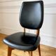 Pair of vintage wood and leather chairs