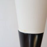 Vintage black and white conical floor lamp