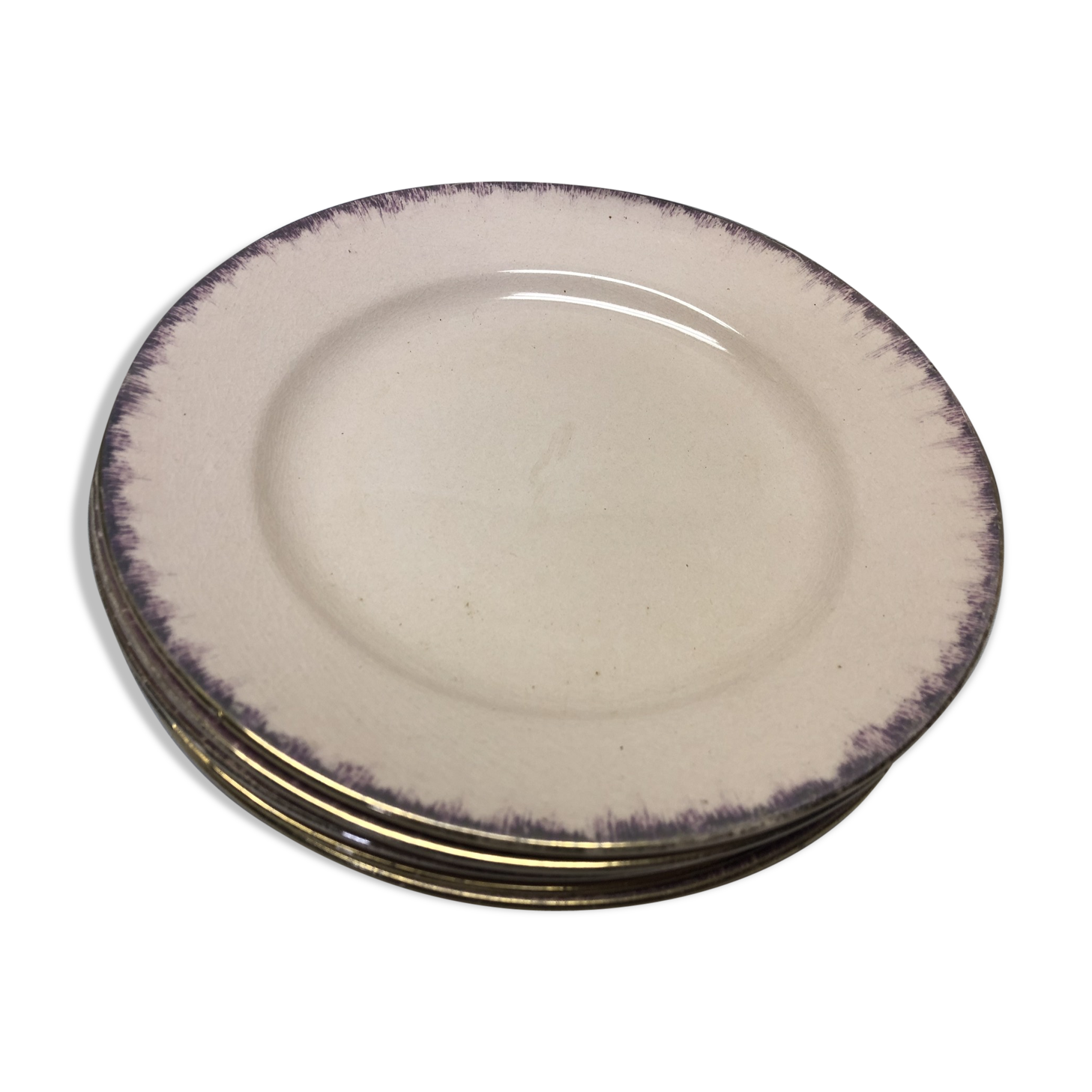 Set of 6 plates old St Amand