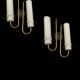 Brass Opaline Glass Sconces Set of 2 1950’s