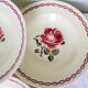 6 vintage Badonviller soup plates, Germaine model 220635