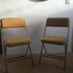 Paire de chaises Lafuma velours moutarde vintage 60/70’s