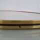Vintage ovoid mirror with gold and black edges - 1960s