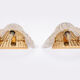 Set of 2 Murano Glass wall lamps by Venini, 1970 Italy.