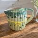 Vintage ceramic asparagus bunch carafe pitcher for country kitchen decor