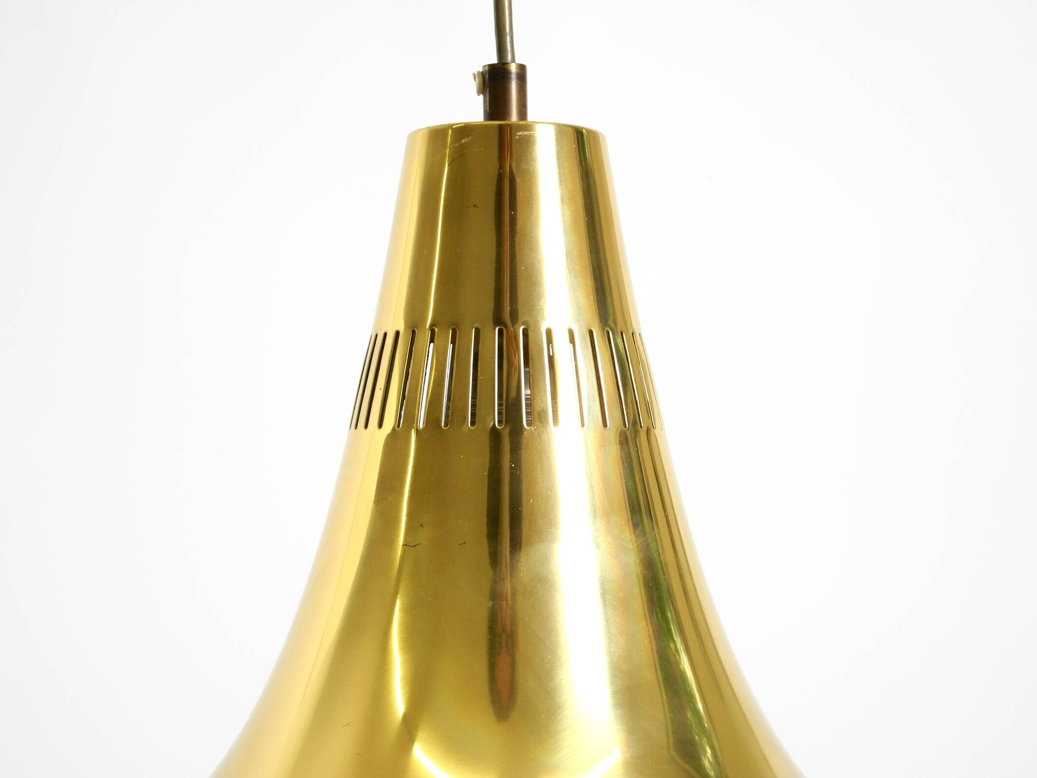 60s Hans-Agne Jakobsson brass pendant lamp Model T 598, by Markaryd Sweden
