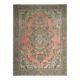 Tapis vintage persan fait main en laine et coton orange, années 1970