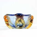 Vintage art glass bowl by Frantisek Zemek, Skrdlovice, Czechoslovakia 1960s