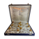 Box of 12 knife holders art nouveau gilded ceramic butterflies