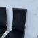 Lot de deux chaises design en skaï noir