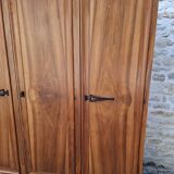 3-door walnut wardrobe