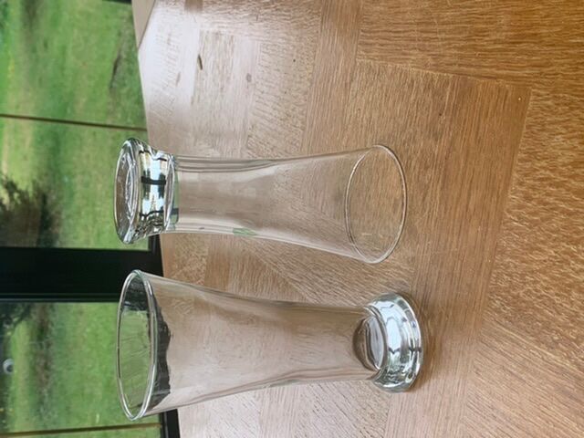 9 glass transparent bistro vintage 1970