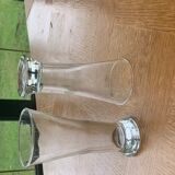 9 glass transparent bistro vintage 1970