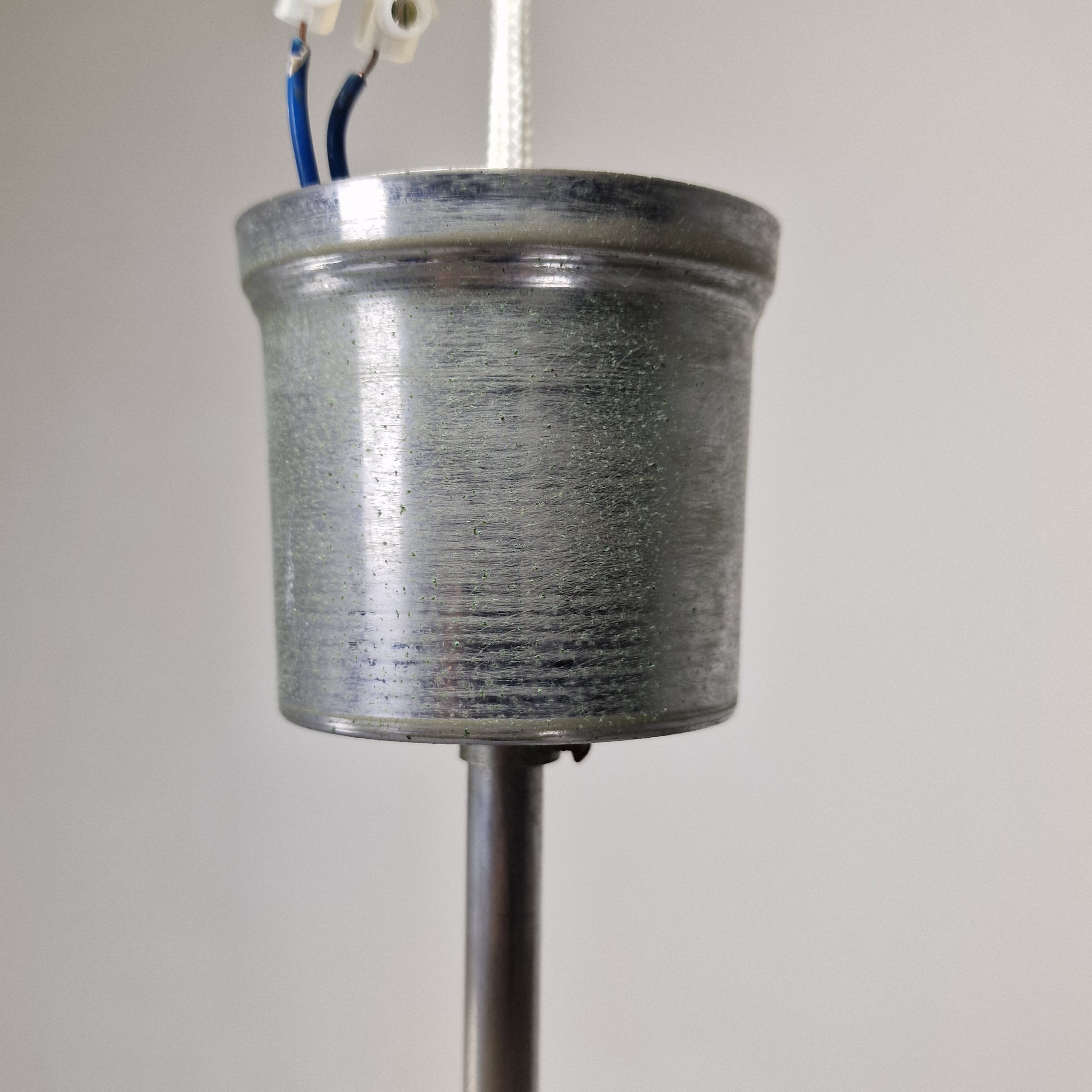 Blue Glass Chandelier or Pendant by Veca, Italy 1970's