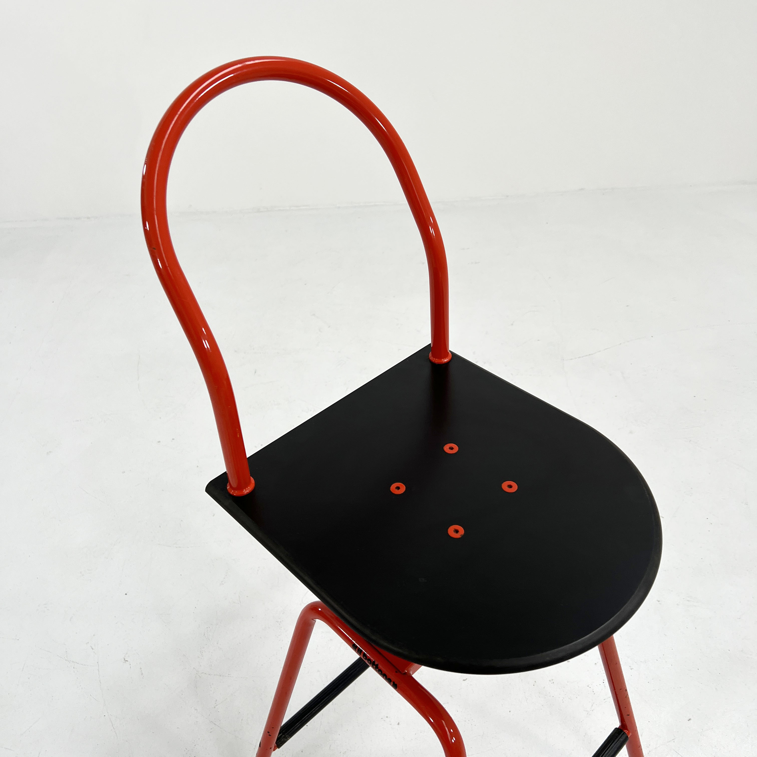 Adjustable and Swivel Bar Stool Il Bottone by Paolo Parigi for Heron Parigi, 1980