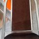 Quatre chaises chrome et velours ras marron design 70