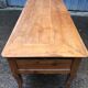 Antique Louis XV table with 3 drawers and 1 pull-out in solid cherry wood