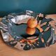 Alessi cut basket flat design Lluis Clotet in crumpled stainless steel