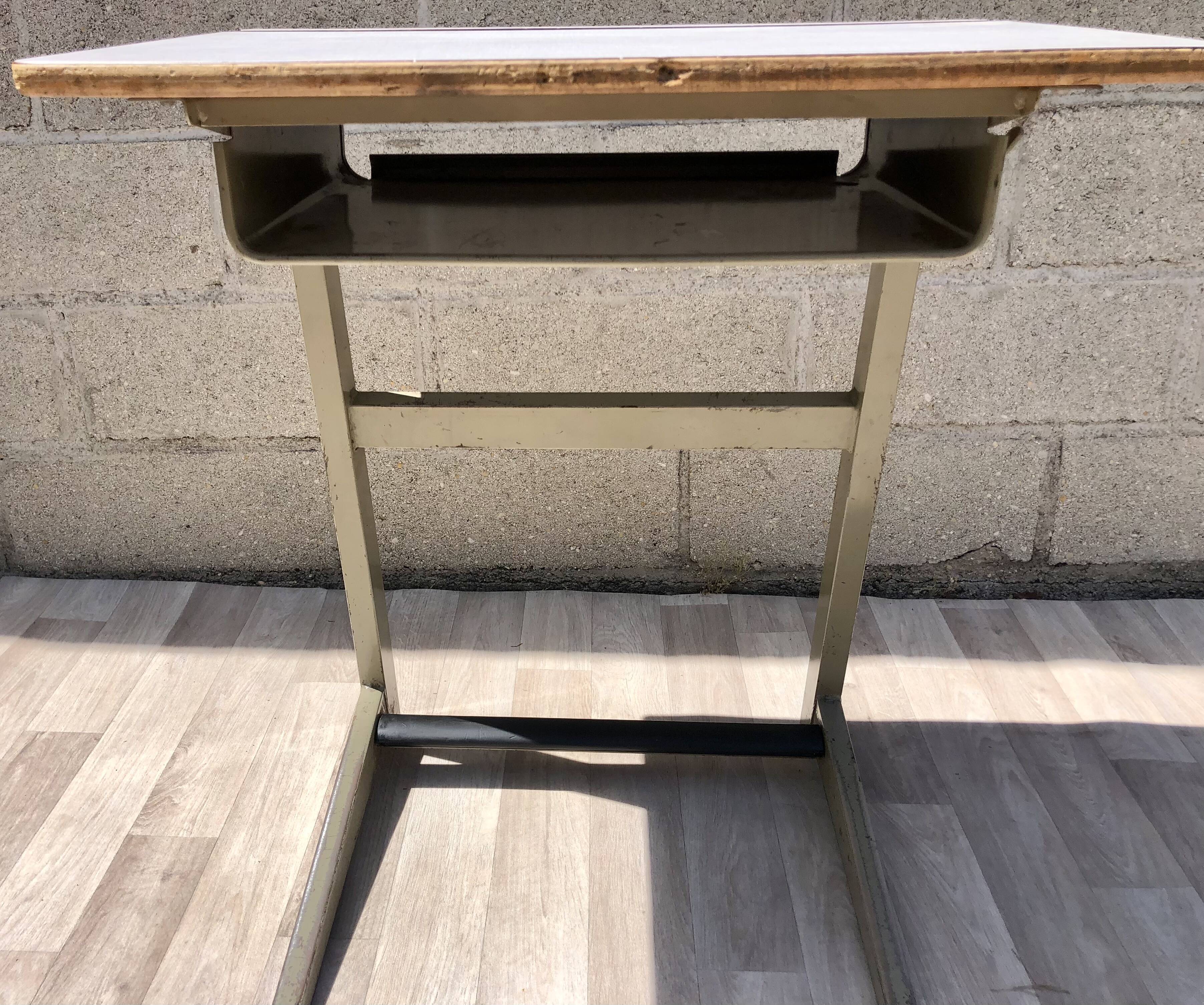 Vintage elbe industrial school office 1960 & tubax chair