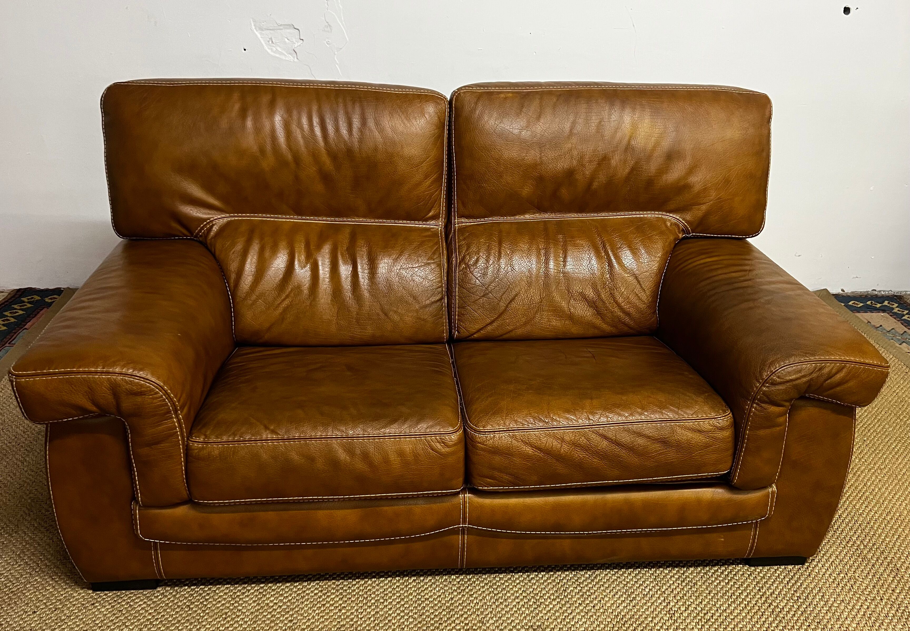 2-seater leather sofa
