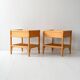 Pair of DUX Scandinavian Nightstands in Bamboo