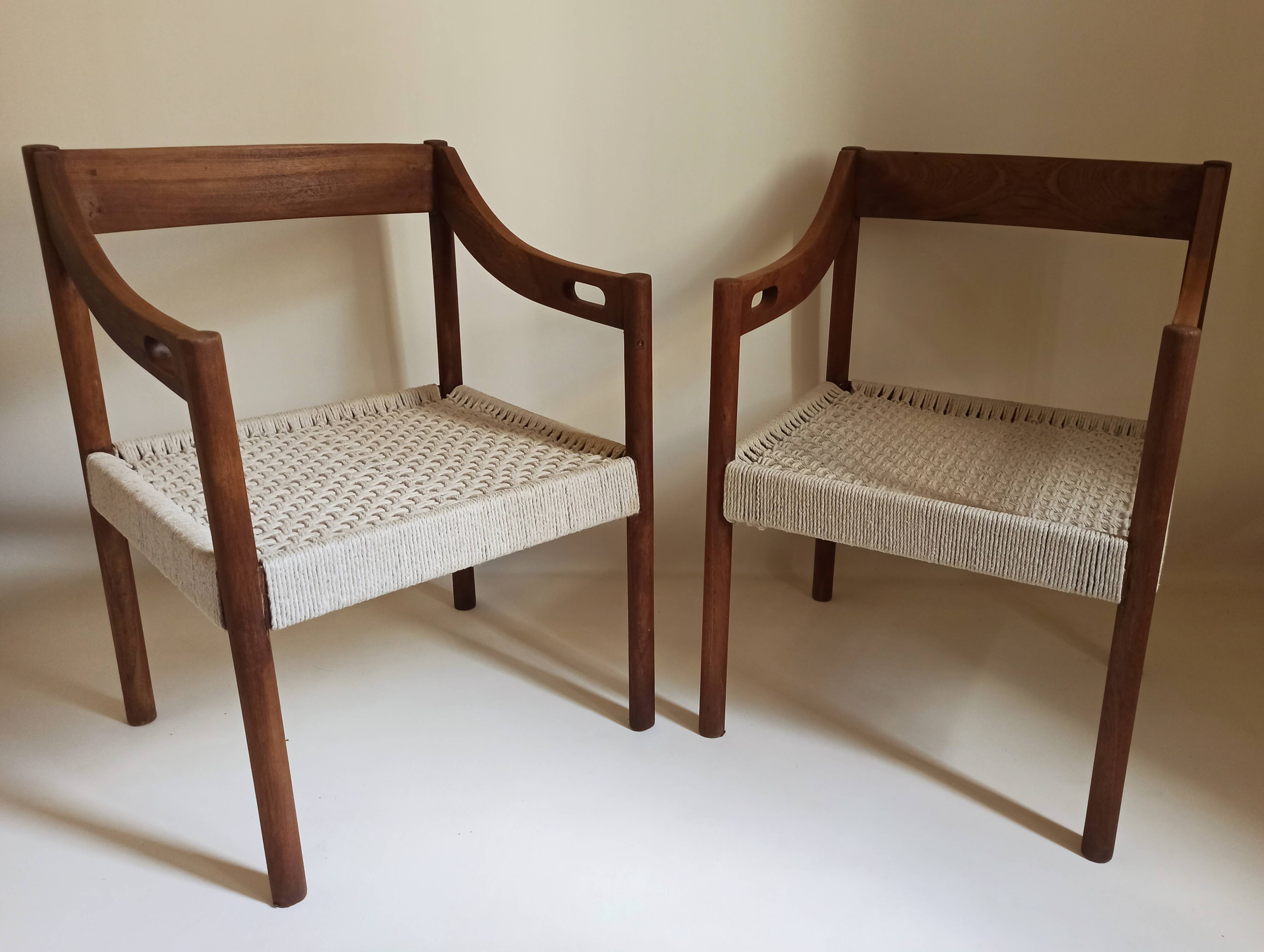 Pair of scandinavian armchairs 50s