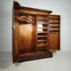 1930s Compactom Gentleman’s Wardrobe Model No. 702 in Brown Oak