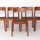 1 sur 5 chaises de salle à manger en teck Henning Kjærnulf pour KS Møbler, années 1960 | danois