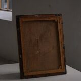 Oil portrait painting on canvas, unknown Danish artist, early 20th century.