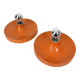 Pair of Space Age Teka wall lights, Germany in aluminum, Flush, Disc, 1960-70
