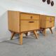 Pair of Scandinavian bedside tables, 50s/60s