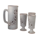 Pitcher and 5 ceramic mazagrans from Vallauris