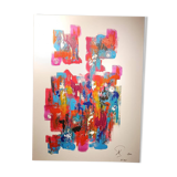 Abstract painting by decorator Erik Huet Alvarez