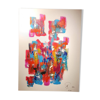 Abstract painting by decorator Erik Huet Alvarez