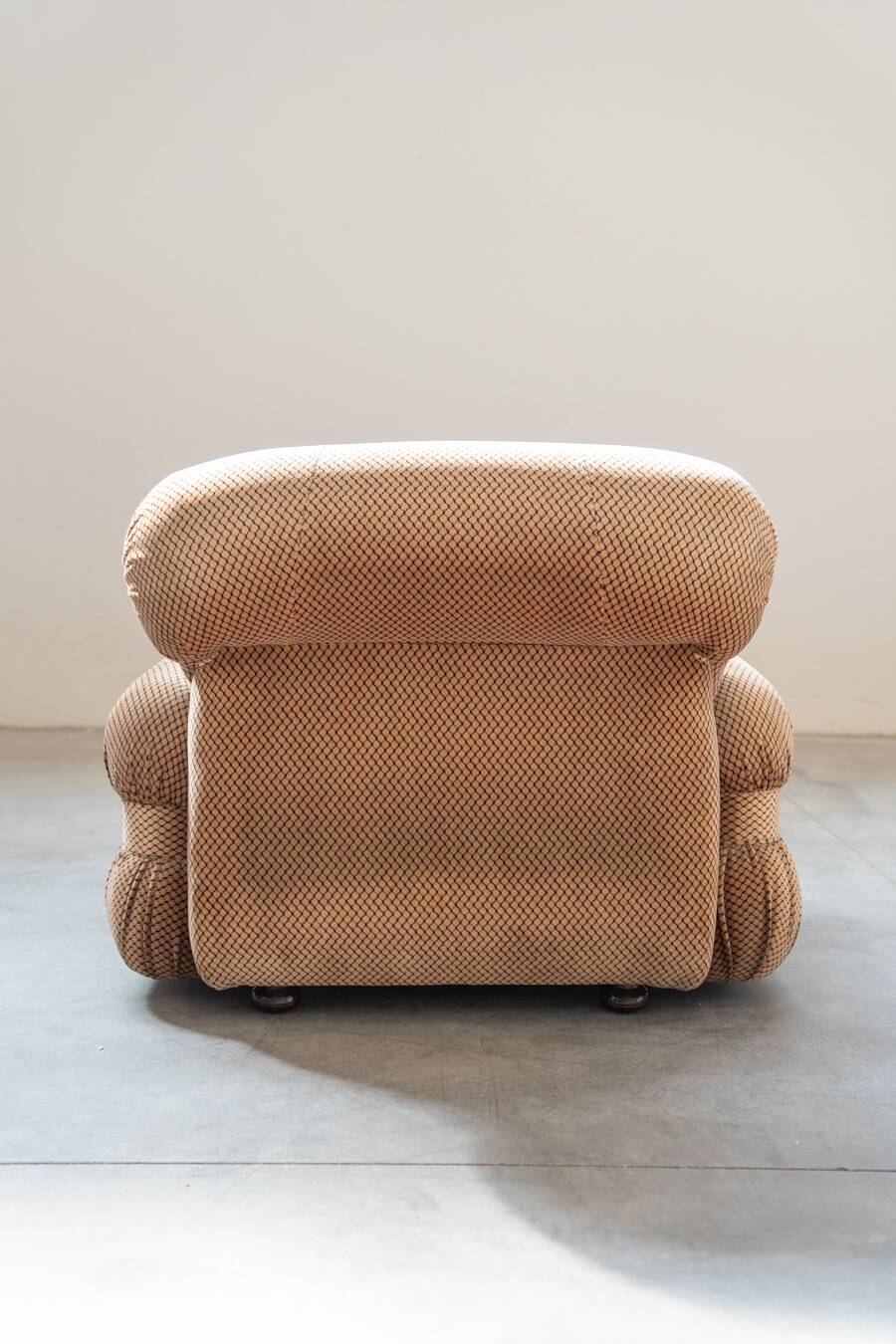 Pair of chenille armchairs 1970