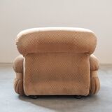 Pair of chenille armchairs 1970