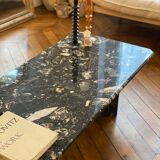 Minimalist design table in black marble Vintage Terrazzo
