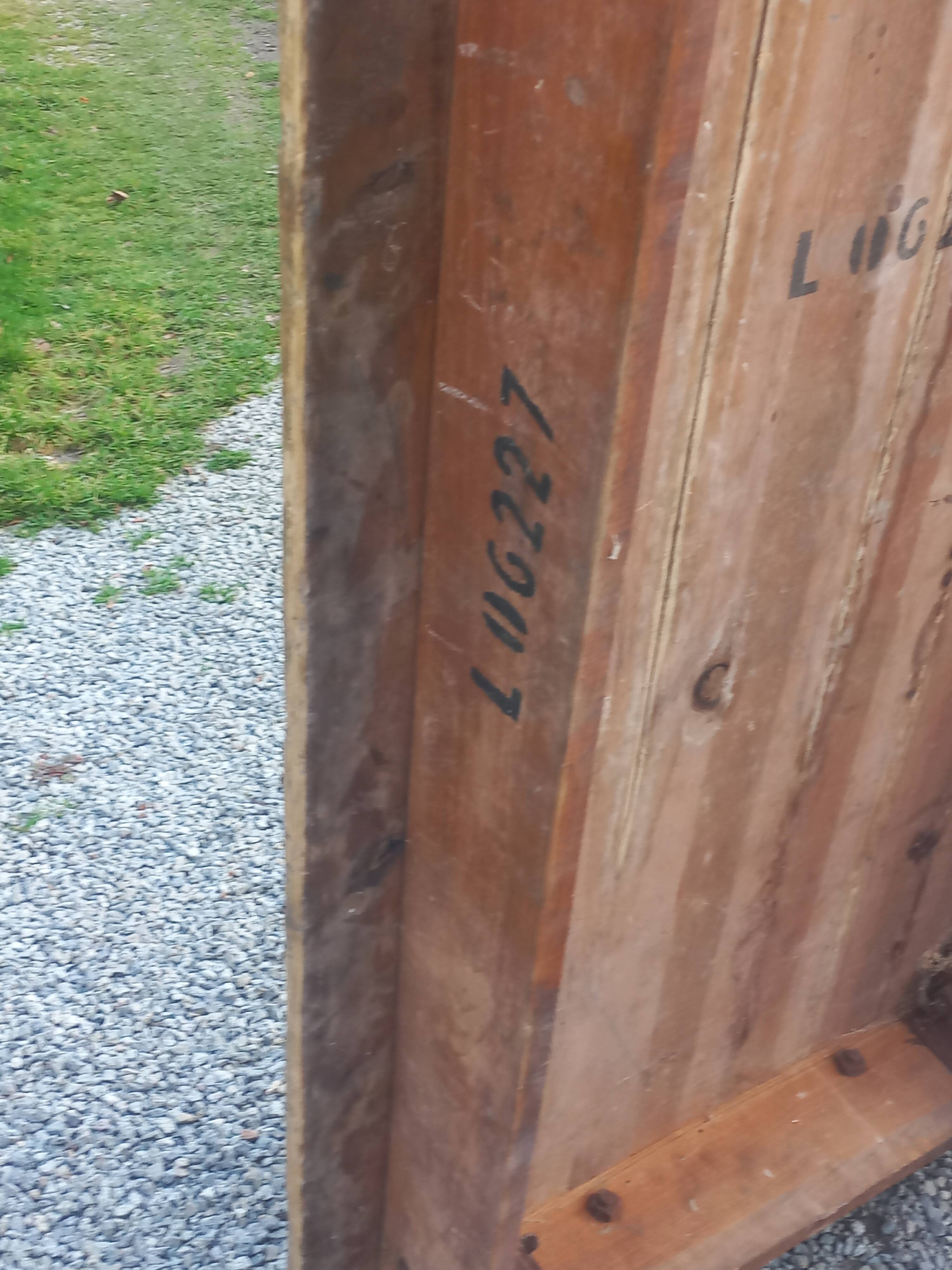 Brutalist farmhouse table Antique wooden workshop table 200cm