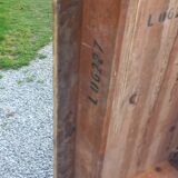 Brutalist farmhouse table Antique wooden workshop table 200cm