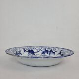 Creil & Montereau Flora round hollow dish Round hollow dish in Creil earthenware