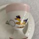 Set cockerel saucer children porcelain Limoges Chapus