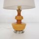 Set of two mid-century yellow glass table lights, Belgium 1960's