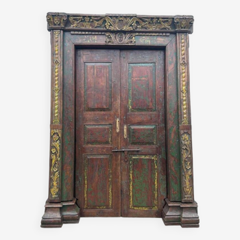 Old Indian Door in Old Teak