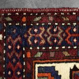 Vintage handwoven Zanjan Hamadan oriental rug, Middle East, 1960s.