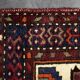 Vintage handwoven Zanjan Hamadan oriental rug, Middle East, 1960s.