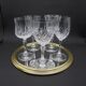 Mismatched set of 5 crystal shot glasses