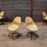 Set of 4 beige chairs by Miroslav Navràtil by Vertex