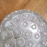 Large flower spike in glass and silver metal